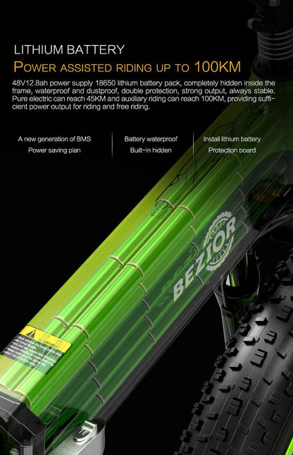 BEZIOR X1500 Folding Mountain Electric Bike 1500W