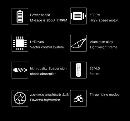 GOGOBEST GF600 Off Road Electric Bike 1000W